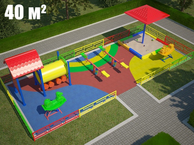 Площадка для детского сада Торуда-3 (10х4 м)​​​​​​​